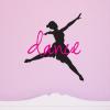 Dance with Silhouette wall quote vinyl decal dancer ballet girl girly 