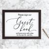 Please sign our Guest book and leave some well wishes for the new Mr. and Mrs. wedding wall quotes vinyl lettering wall decal decor diy sign signs