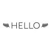 hello {with leaves} wall quotes vinyl lettering wall decal welcome hi door entryway