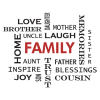 family crossword wall decal