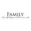 Family Love Never Ends, great for any home Wall Quotes™ Decal