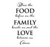 Bless the food before us, the family beside us, and the love between us. Amen wall quotes vinyl wall decal religious prayer kitchen dining room 