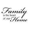 Family is the heart of our home wall quotes vinyl lettering wall decal