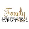 Family is not an important thing. It is everything wall quotes vinyl lettering wall decal home decor vinyl stencil home love 