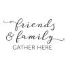 friends & family gather here wall quotes vinyl decal home decor vinyl lettering stencil home entryway