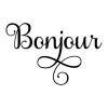 Bonjour wall quotes vinyl lettering wall decal french foreign language hello welcome home entry 
