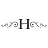 hardy monogram headboard wall decal