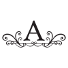 abby monogram headboard wall decal