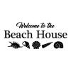 Welcome To The Beach House seashells shells home vacation wall quotes vinyl decals decor