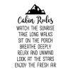 Cabin Rules / Watch the Sunrise / Take Long Walks / Sit on the Porch / Breathe Deeply / Relax and Unwind / Look at the Stars / Enjoy the Fresh Air wall quotes vinyl lettering wall decal home decor lake house beach vacation rustic nature