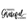 Thankful Grateful & Blessed wall quotes vinyl lettering wall decal home decor home welcome entry entryway faith