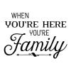 When you're here you're family wall quotes vinyl lettering wall decal home decor welcome entryway everyone is welcome here