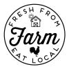 Fresh from the farm eat local {barn and rooster} wall quotes vinyl lettering wall decal home decor farmhouse vintage rustic