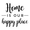Home is our happy place wall quotes vinyl lettering wall decal home decor vinyl stencil stay home house 