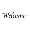 Welcome wall quote decal