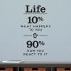 Life Is How You React, inspirational great for any home Wall Quotes™ Decal