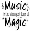 Music is the strongest form of magic radio band instrument g clef wall quotes vinyl decal piano 