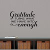Gratitude Turns What We Have Into Enough