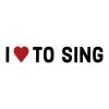 I (heart) to sing wall quotes vinyl lettering wall decal i love to sing song music