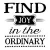 Find joy in the ordinary wall quotes vinyl lettering wall decal happy happiness inspiration every day 
