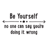 Be Yourself  inspirational great for any home Wall Quotes™ Decal