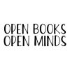 Open books open minds wall quotes vinyl lettering wall decal home decor vinyl stencil read reading book library book shelf reading nook