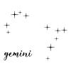 Gemini Constellation Stars and Name wall quotes vinyl lettering home decor vinyl stencil nursery bedroom zodiac star sign stars moon 