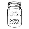 I eat local because I can wall quotes vinyl lettering wall decal home decor canned foods vintage farmhouse mason jar masonjar farm grow your own food garden 