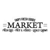 Farm Fresh Goods Market Fresh Eggs - Fruits and Veggies - Locally Grown wall quotes vinyl lettering wall decal home decor kitchen vintage farmhouse rustic