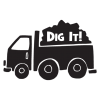 dig it dump truck kids wall decal