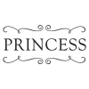 princess and scrolls wall decal