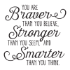 You are braver than you believe Stronger than you seem, and Smarter than you think. wall quotes vinyl lettering wall decal home decor kids winnie the pooh aa milne christopher robin nursery playroom child play book read literature