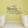 Miracles Come In Pairs Twins Nursery Wall Quotes™ Decal perfect for any home with twins