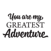 You Are My Greatest Adventure Wall Quotes™ Decal great for any home