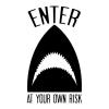 Enter At Your Own Risk wall quotes vinyl lettering wall decal shark boy decal boys quotes door ocean sea shark week