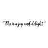 She is a joy and delight wall quotes vinyl lettering wall decal kids girl girly 