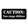 Caution: Free range children wall quotes vinyl lettering wall decal farmhouse style vintage stencil sign wild children kids play