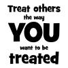 Treat others the way you want to be treated wall quotes vinyl lettering wall decal teach teacher class classroom learn education school 