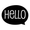 Hello {speech bubble} wall quotes vinyl lettering wall decal home decor vinyl stencil welcome kids room play room children