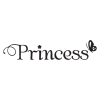 princess with butterfly wall decal