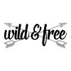 wild & free (arrows) wall quotes vinyl lettering wall decal home decor vinyl stencil kids nursery outdoors 