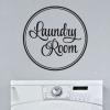 Laundry Room Script Double Circle inspirational for any home Wall Quotes™ Decal