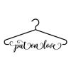 Put on love {clothes hanger} wall quotes vinyl lettering wall decal home decor bedroom closet laundry clothe clothes hanger