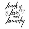 loads of love and laundry {heart} wall quotes vinyl lettering wall decal home decor vinyl stencil laundry room launder