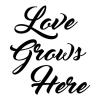 Love Grows Here Wall Quotes vinyl Decal