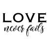 love never fails wall quotes vinyl lettering wall decal home decor vinyl stencil love marriage wedding corinthians