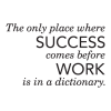 Success Never Comes Before Work Wall Quotes™ Decal perfect for home or office