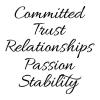 Committed Trust Relationships Passion Stability wall quotes vinyl lettering wall decal office professional workspace workplace hr breakroom motivational word wall