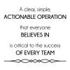A clear, simple, actionable operation that everyone believes-in is critical to the success of every team wall quotes vinyl lettering wall decal office professional desk quote