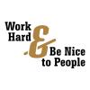 Work hard & be nice to people wall quotes vinyl lettering wall decal home decor office professional golden rule office rules